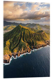 Akryylilasitaulu Coastal Crater, Hawaii