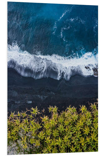 Tableau en PVC Black Sand Beach, Hawaii