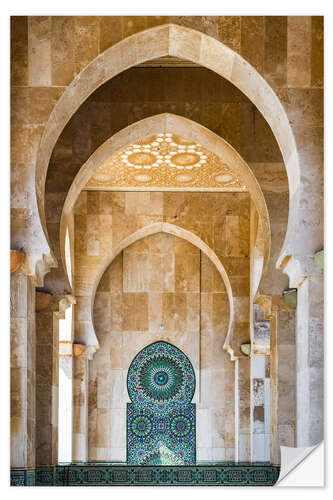 Selvklebende plakat Moroccan Archway, Casablanca