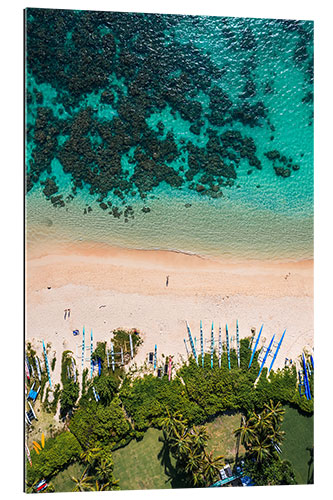 Cuadro de plexi-alu Beach from above, Hawaii