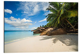 Aluminium print Tropical Beach, Anse Lazio, Seychelles