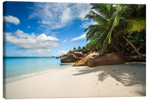 Tableau sur toile Tropical Beach, Anse Lazio, Seychelles