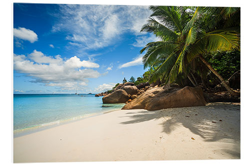 Tableau en PVC Tropical Beach, Anse Lazio, Seychelles