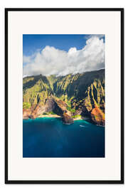 Gerahmter Kunstdruck Napali Coast, Hawaii
