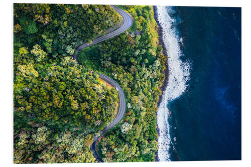 Hartschaumbild Straße nach Hana, Hawaii