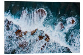 Foam board print Ocean Waves Crashing on the Coast