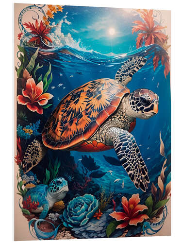 Tableau en PVC Sea Turtle