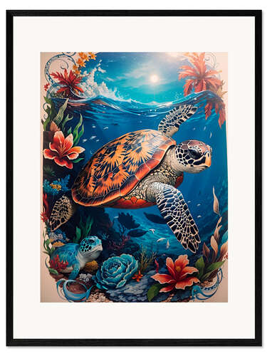 Framed art print Sea Turtle