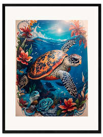 Framed art print Sea Turtle