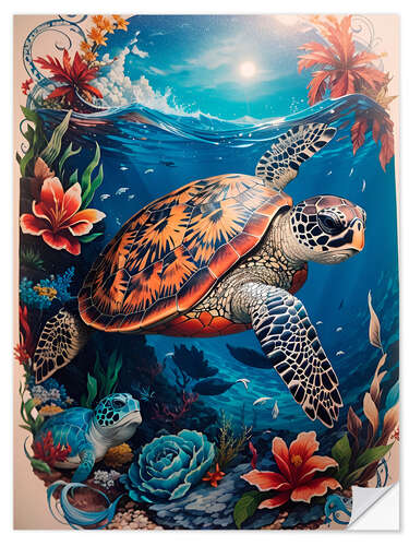 Sticker mural Sea Turtle