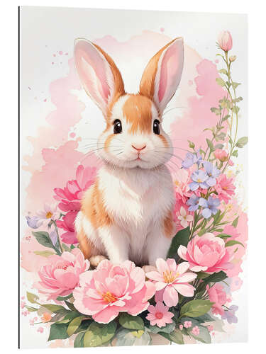 Galleriprint Easter Bunny with flowers II