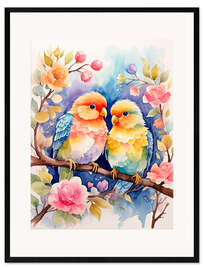 Impression artistique encadrée Birds in Love