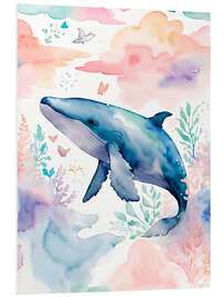 Tableau en PVC Happy Whale