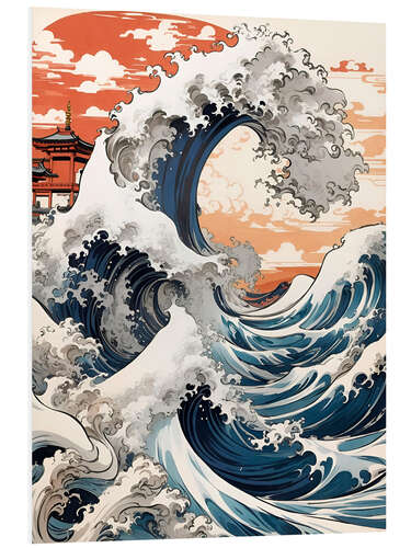 Foam board print The Great Wave