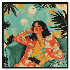 Gerahmter Kunstdruck Tropische Träumerin