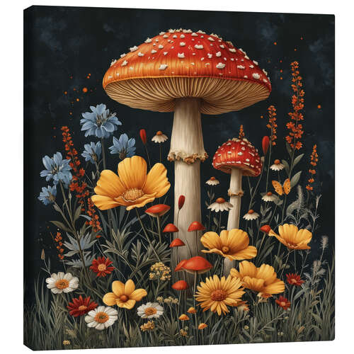 Quadro em tela Forest Mushroom