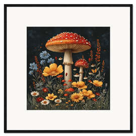 Kunsttryk i ramme Forest Mushroom