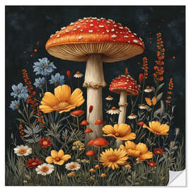 Vinilo para la pared Forest Mushroom