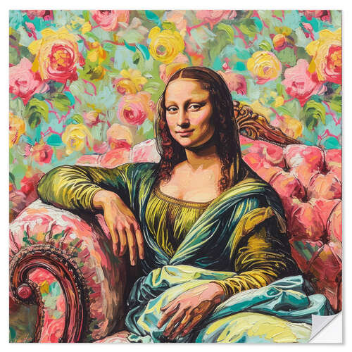 Sticker mural Mona Lisa On The Sofa