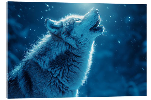 Acrylic print Serenade of the White Wolf