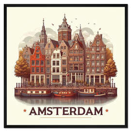 Gerahmter Kunstdruck Amsterdam, Niederlande