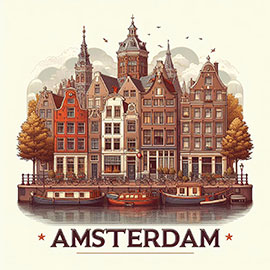 Magnettafel Amsterdam, Niederlande