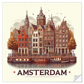 Naklejka na ścianę Amsterdam, Netherlands