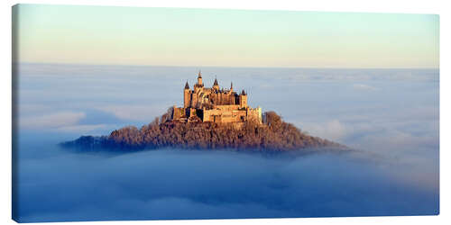 Canvas print Hohenzollern Castle in a Sea of Fog