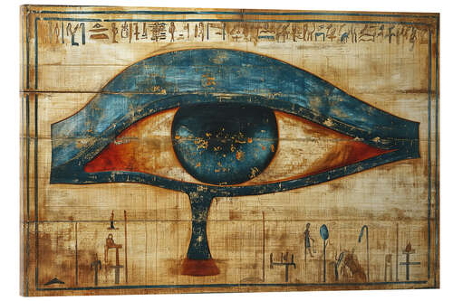 Acrylic print Eye of Horus on papyrus