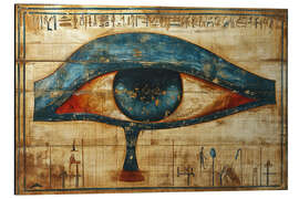 Aluminium print Eye of Horus on papyrus