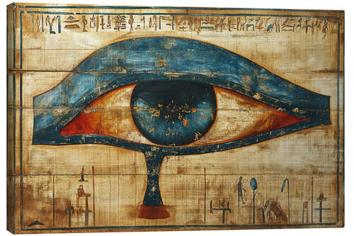 Canvas-taulu Eye of Horus on papyrus