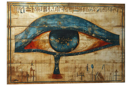 Hartschaumbild Horus-Auge auf Papyrus