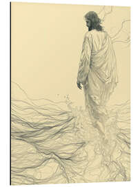 Magnettafel Jesus geht auf dem Wasser