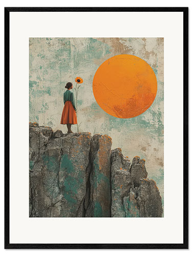 Framed art print Me and My Sunflower