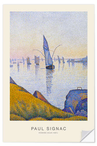 Selvklebende plakat Evening Calm, 1891