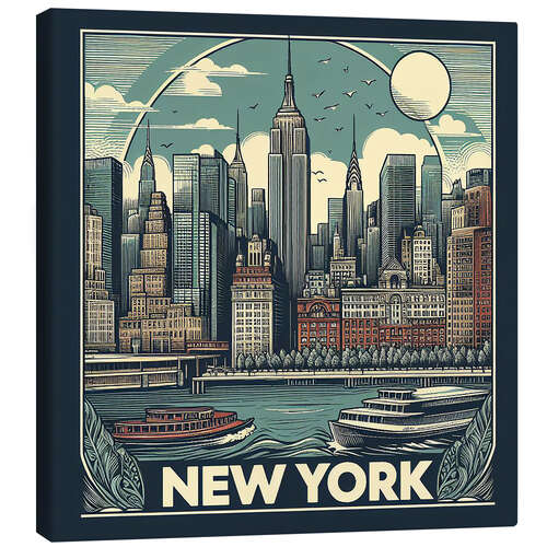 Leinwandbild New York City Postkarte