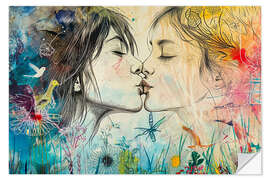 Wall sticker The First Kiss