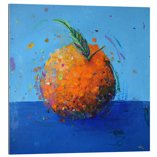 Tableau en plexi-alu Tangerine on Blue