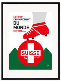 Gerahmter Kunstdruck 1954 Fußball-Weltmeisterschaft Schweiz