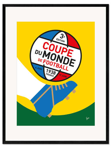 Impression artistique encadrée 1938 World Cup France