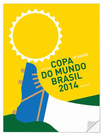 Selvklebende plakat 2014 World Cup Brazil