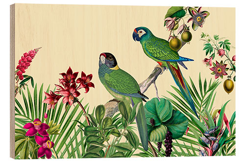 Cuadro de madera Jungle Vibes Parrot Island