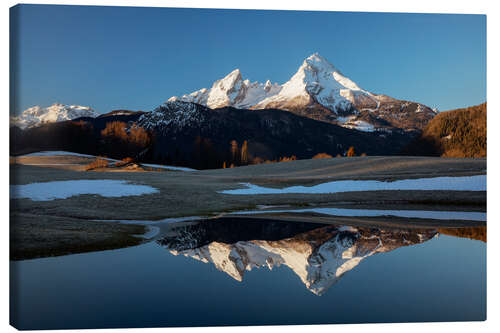 Quadro em tela Watzmann reflection in Berchtesgaden National Park