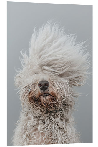 Foam board print Bad hair day poodle