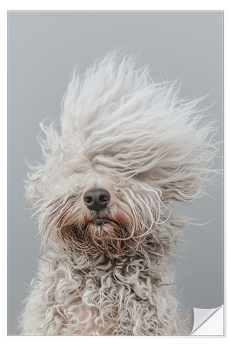 Wall sticker Bad hair day poodle