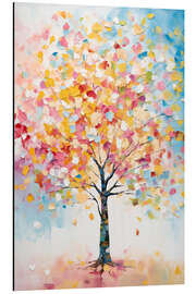 Magnettafel Abstrakter Baum mit geschichteten Pinselstrichen