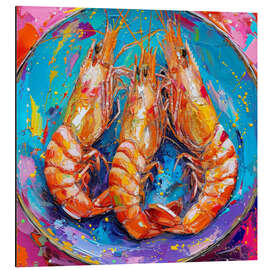 Magnettafel Drei Garnelen