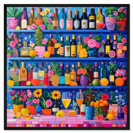 Gerahmter Kunstdruck Tropical Bar