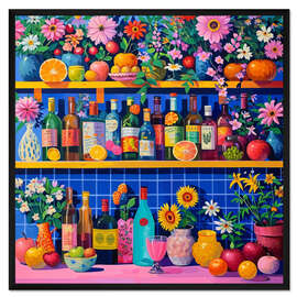 Gerahmter Kunstdruck Regenbogencocktails II