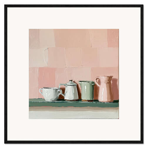 Gerahmter Kunstdruck Pastell-Minimalismus
